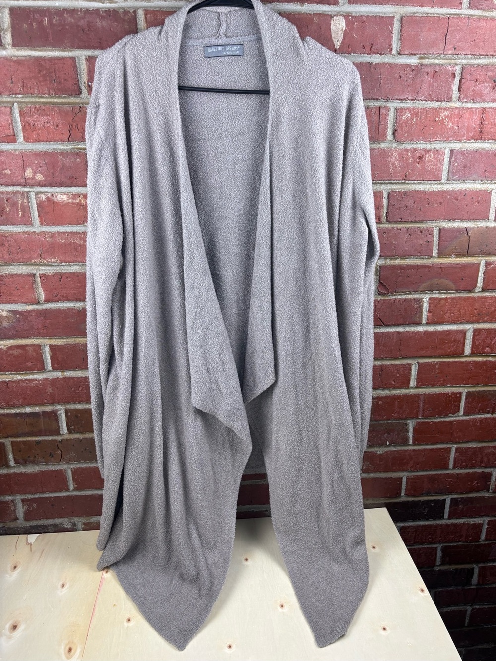Barefoot Dreams Cardigan Womens Taupe Gray CozyChic Lite Island Wrap